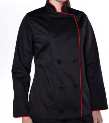  Black female chef's tunic