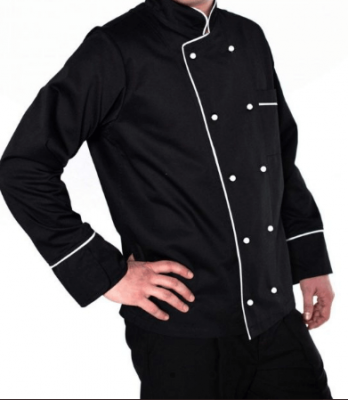  Black chef's tunic